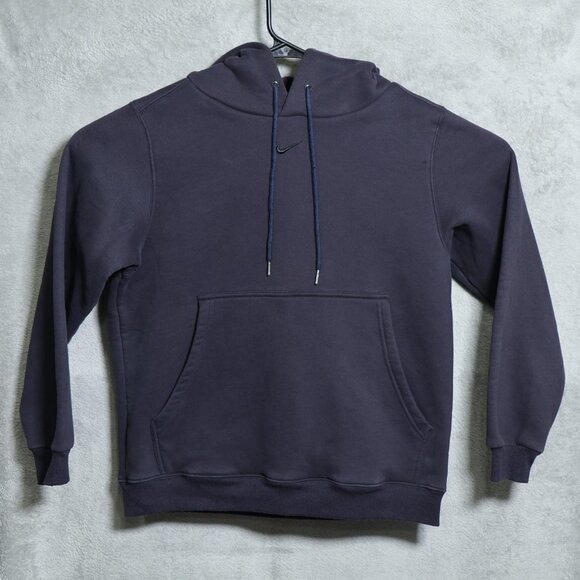 Vintage Nike Center Swoosh Hoodie Mens Medium‎ Navy Blue Pullover Sweatshirt Y2K - Picture 1 of 8